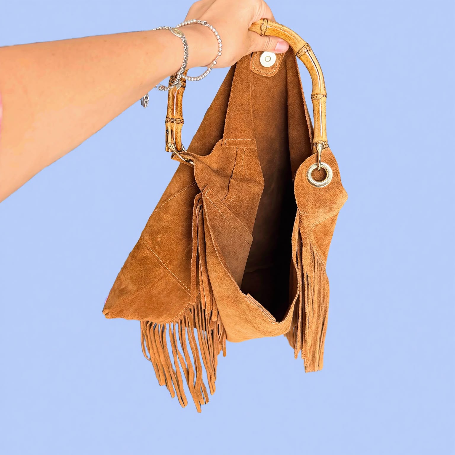 Italian Suede Fringe Bag