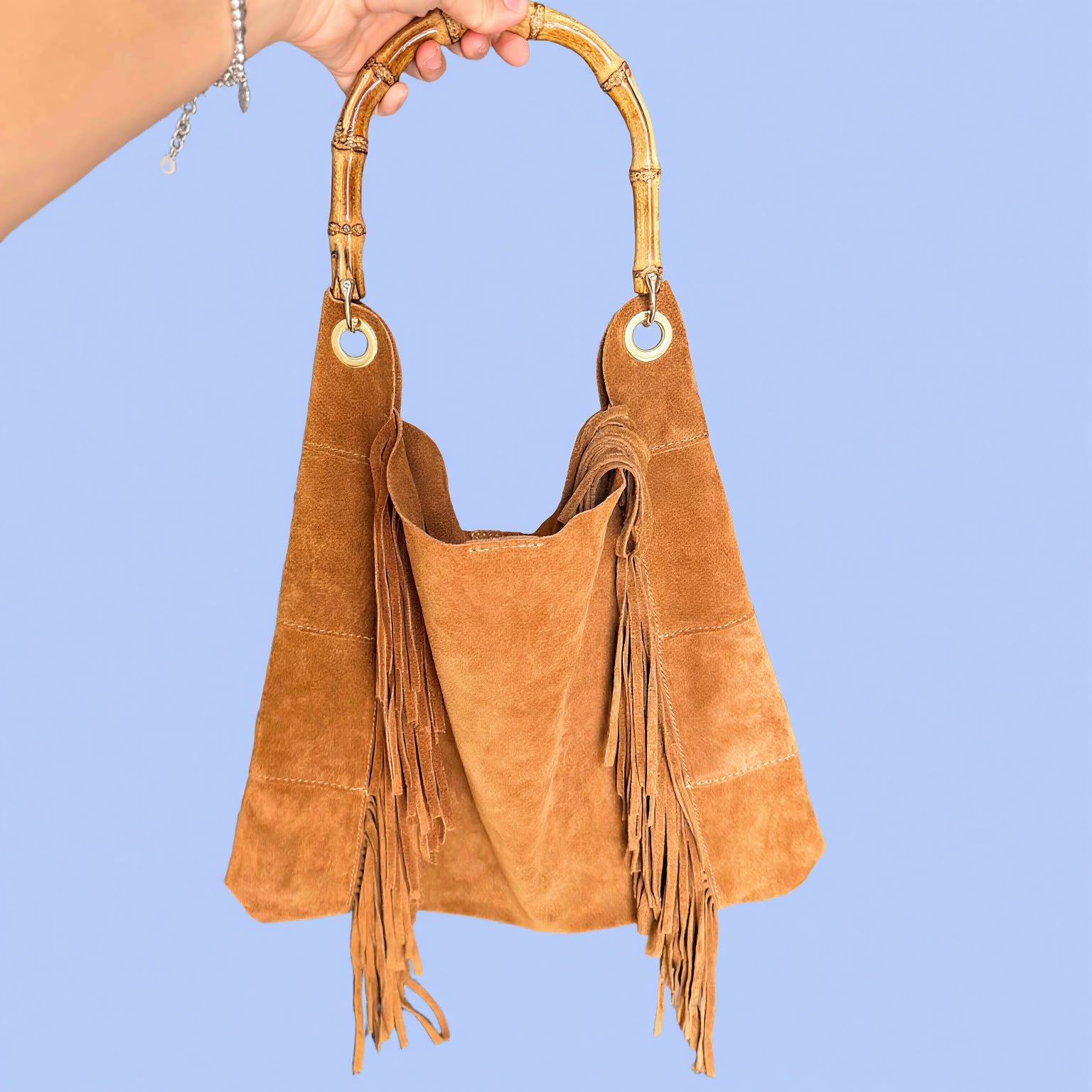 Italian Suede Fringe Bag