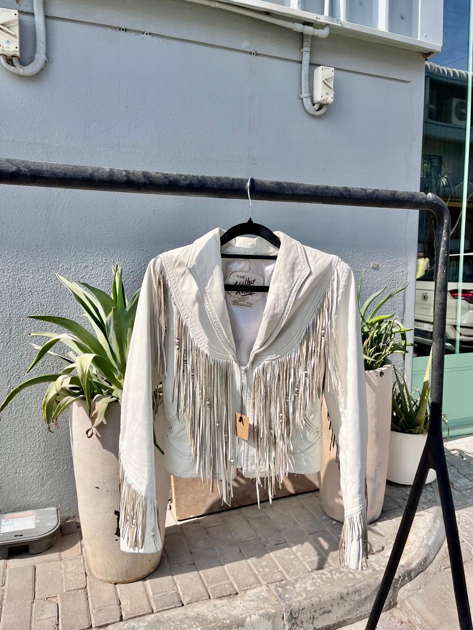 Vintage Fringe Leather Jacket