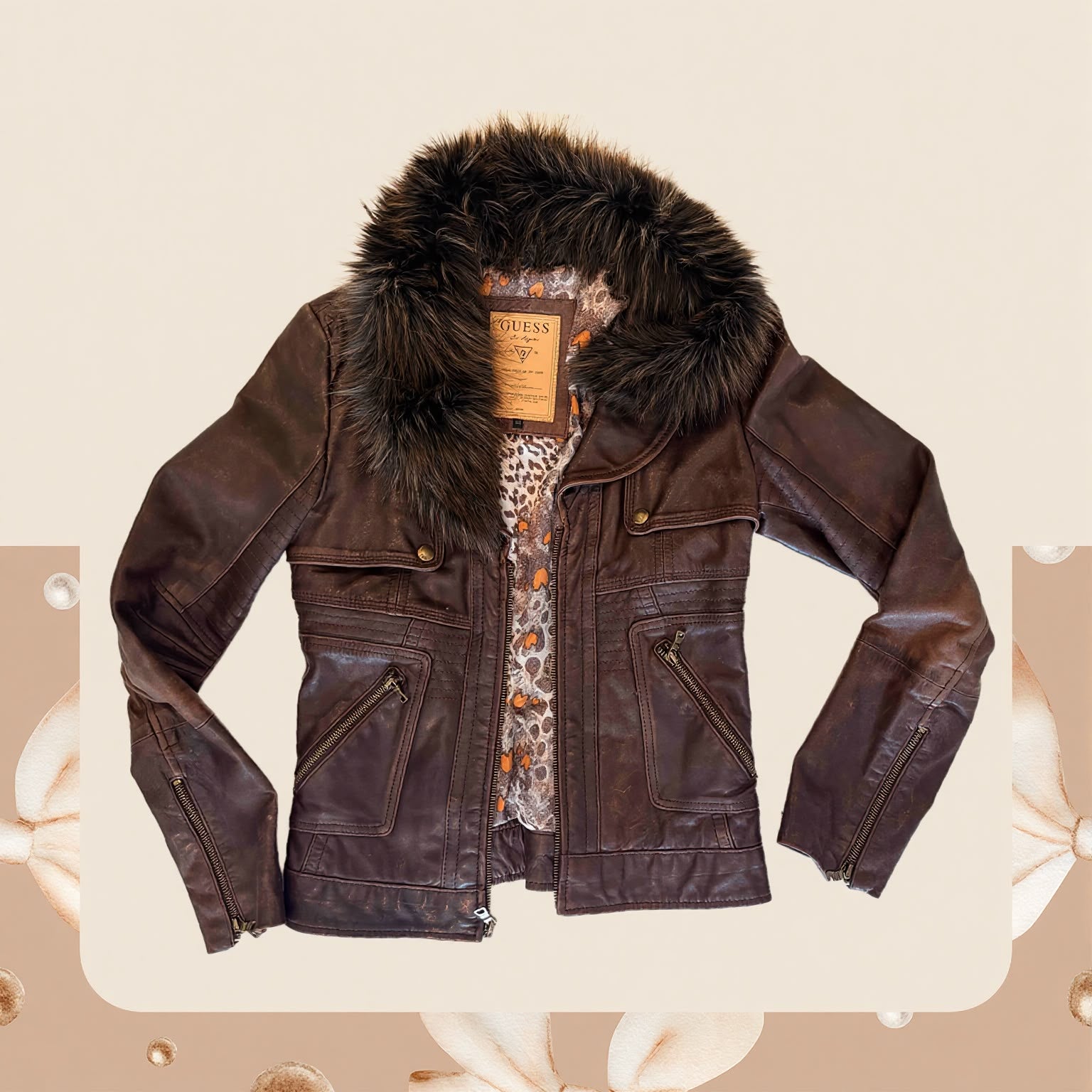 VIntage Guess Leather Jacket