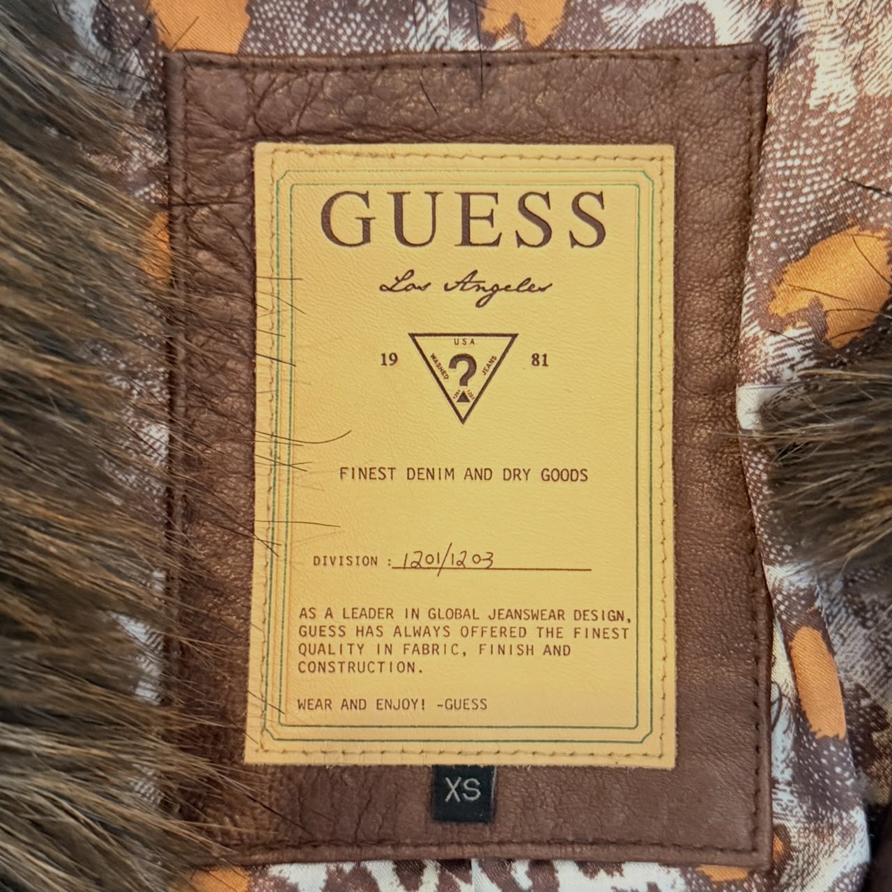 VIntage Guess Leather Jacket